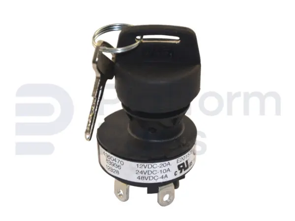 Switch, key, 3P maintained, key removal left, center