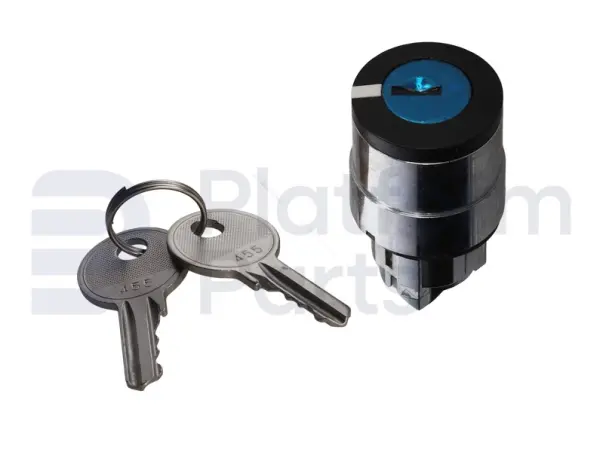 Interruptor, llave, 3P resorte regreso derecha a media, quitar llave izquierdo