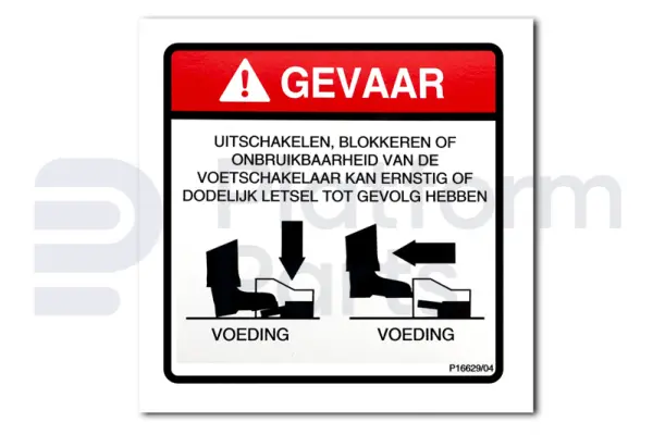 Sticker uitschakelen footswitch