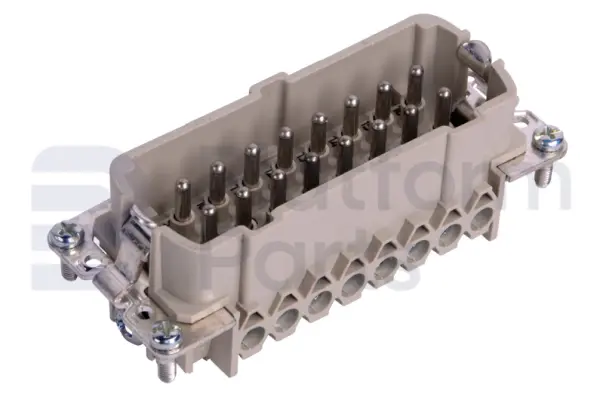 Tápon de conector, 'male insert, 16 pole'