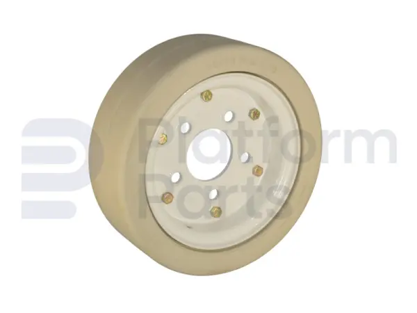 Non-marking wheel, white ('front, no pattern'