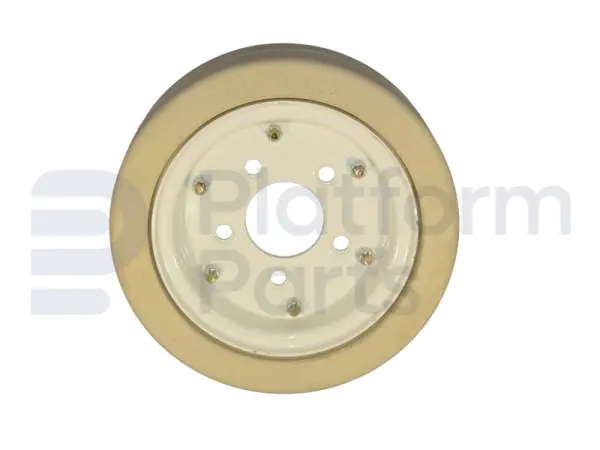 Non-marking wheel, white ('front, no pattern'