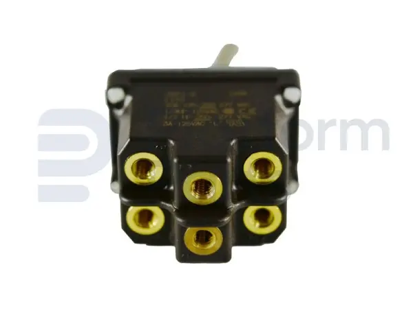 Toggle switch, ON-ON-(ON), DPDT