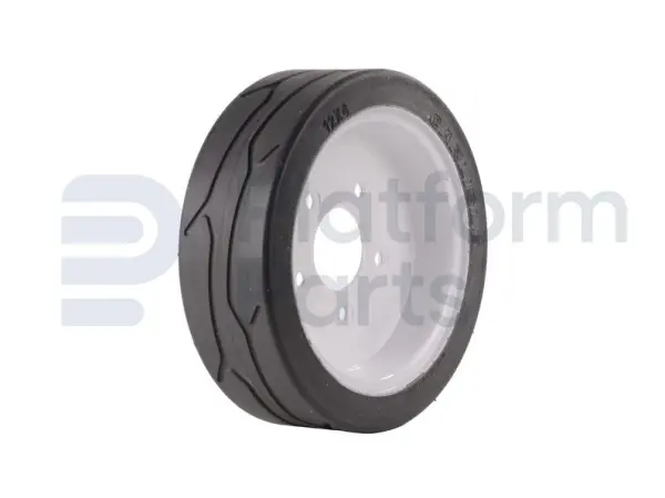 Non-marking wheel, grey ('front, with pattern'