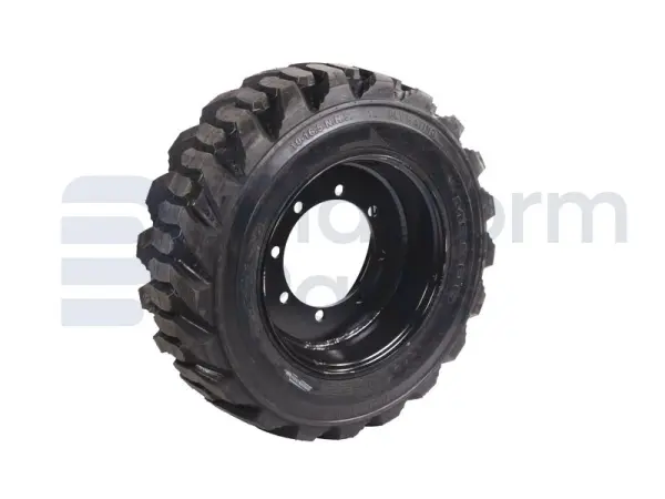 All terrain tire + rim, foamed, LH, 10-16.5 PR10