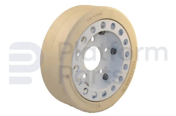 Non-marking wheel, white ('rear, no pattern'