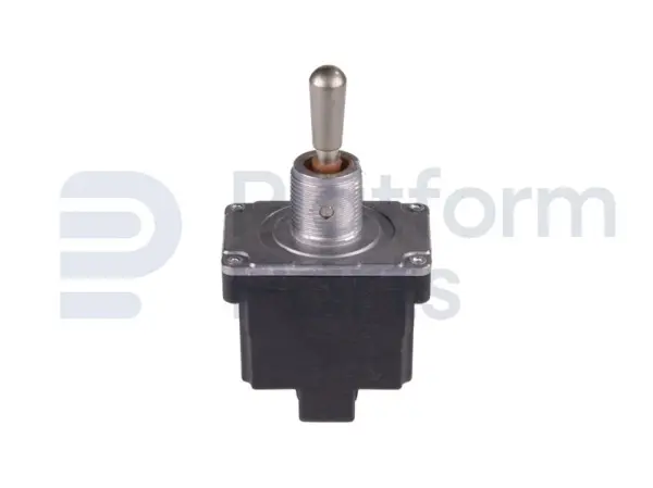 Toggle switch, (ON)-OFF-ON, DPDT