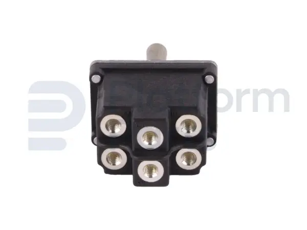 Toggle switch, (ON)-OFF-(ON), DPDT