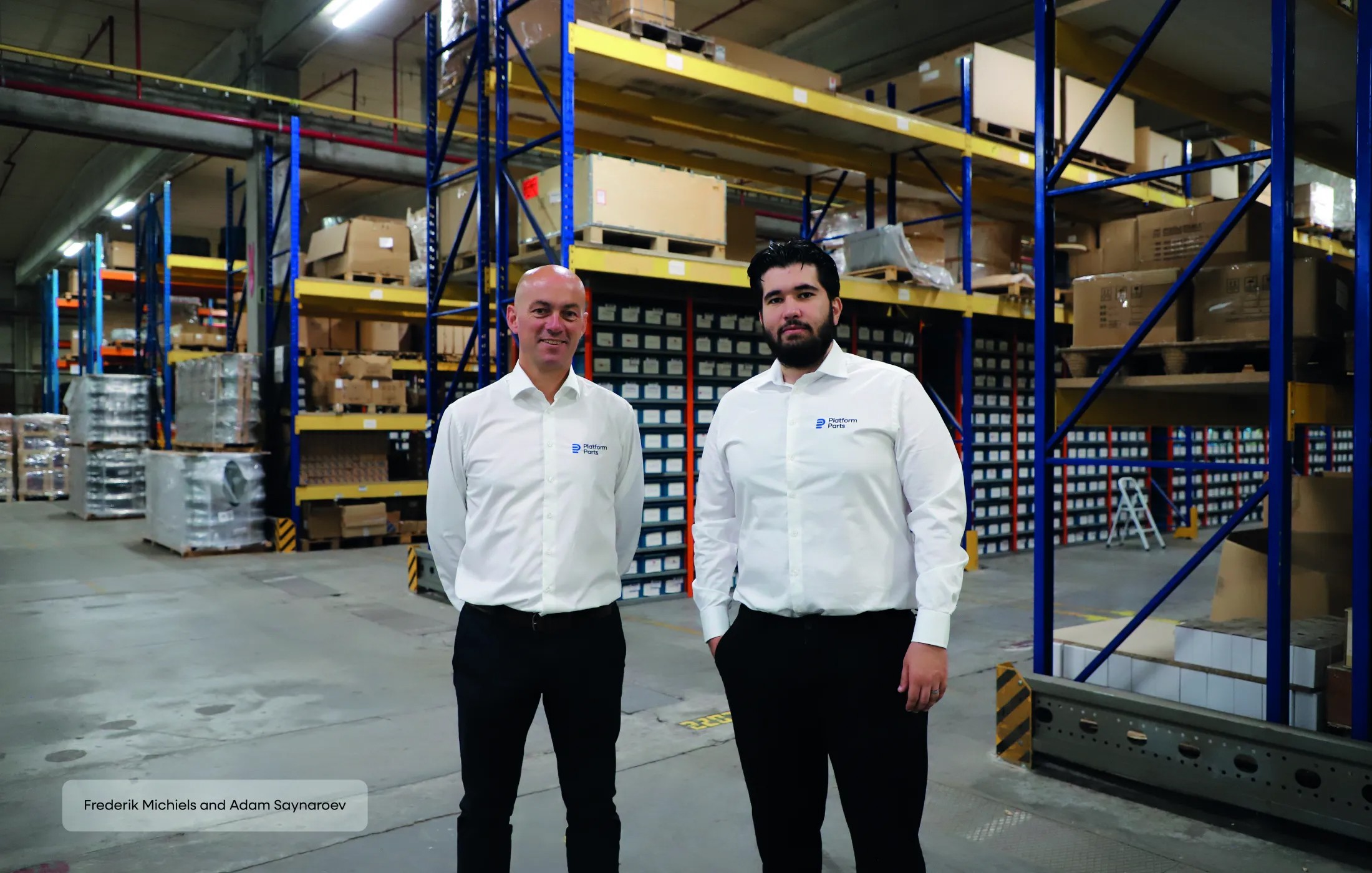 Platform Parts DACH team in the warehouse