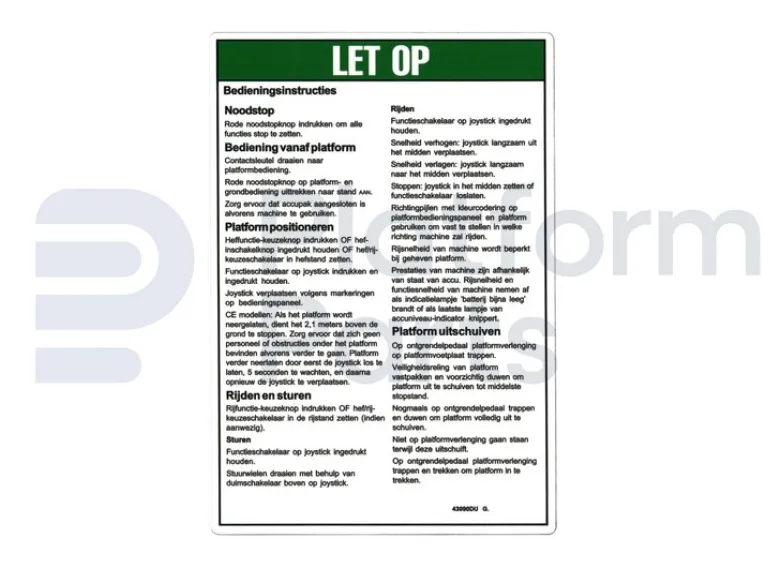 Genie - Decal, Genie - GE-43090DU