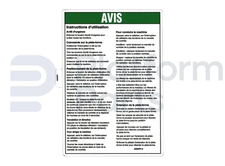 Genie - Decal, Genie - GE-43090FR