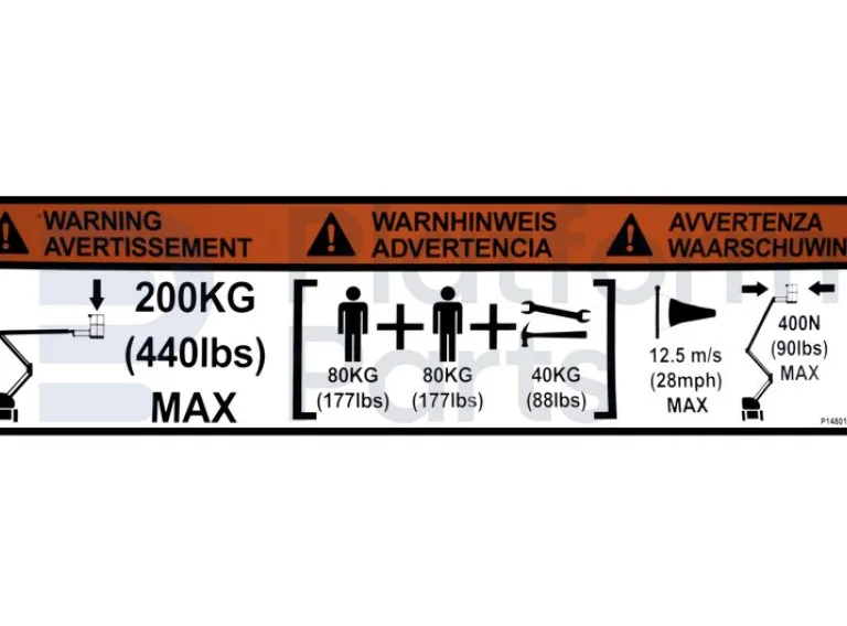 Niftylift - Decal, divers - NL-P14801