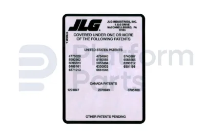 JLG - Decal, JLG - JL-1700584