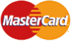 Logo of MasterCard, global credit card and payment provider, featuring two overlapping red and orange circles with white text.
